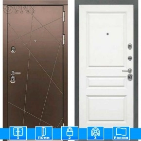 Входная дверь Мираж 121625 Белый/Коричневый