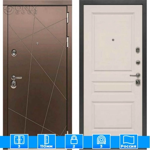 Входная дверь Мираж 121626 Светлый/Коричневый