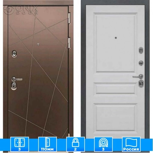 Входная дверь Мираж 121627 Серый/Коричневый