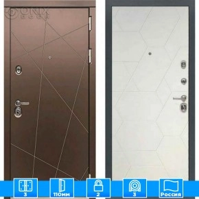 Входная дверь Мираж 121631 Белый/Коричневый