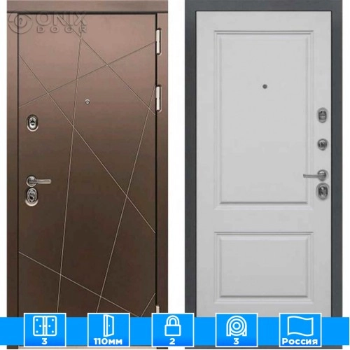 Входная дверь Мираж 121633 Серый/Коричневый