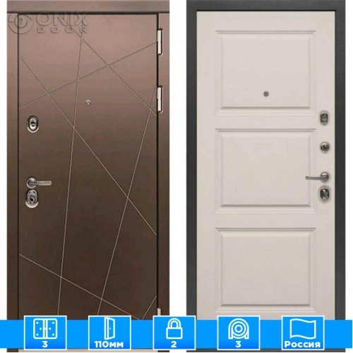 Входная дверь Мираж 121635 Светлый/Коричневый