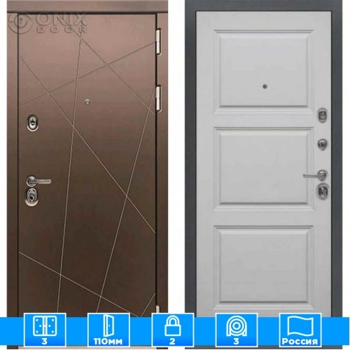 Входная дверь Мираж 121636 Серый/Коричневый