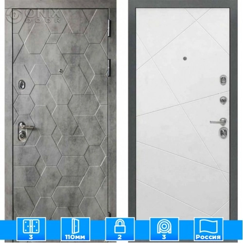 Входная дверь Мираж 121637 Белый/Серый