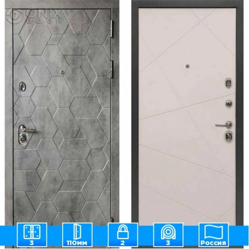 Входная дверь Мираж 121638 Светлый/Серый