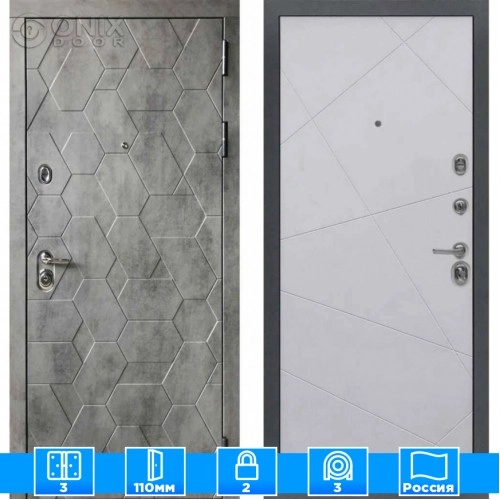 Входная дверь Мираж 121639 Серый/Серый