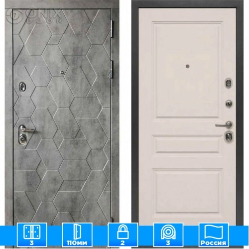 Входная дверь Мираж 121641 Светлый/Серый