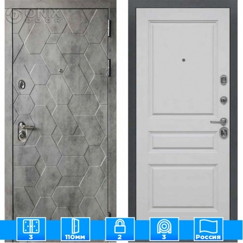 Входная дверь Мираж 121642 Серый/Серый