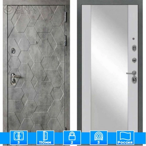 Входная дверь Мираж 121645 Серый/Серый