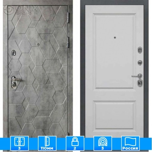 Входная дверь Мираж 121648 Серый/Серый