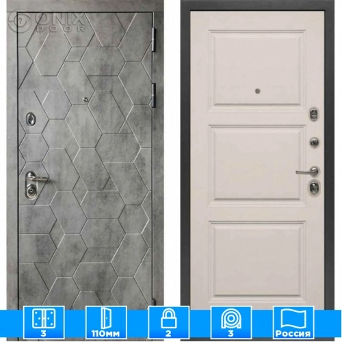 Входная дверь Мираж 121650 Светлый/Серый