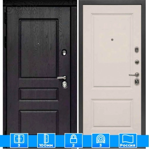 Входная дверь Мираж 121662 Светлый/Черный