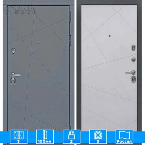 Входная дверь Мираж 121669 Серый/Серый