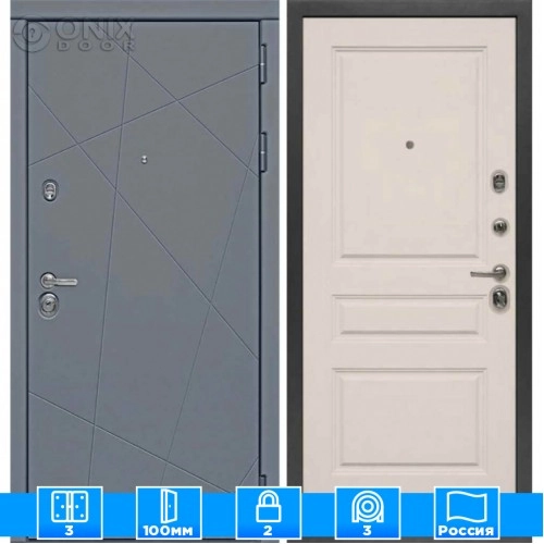 Входная дверь Мираж 121671 Светлый/Серый