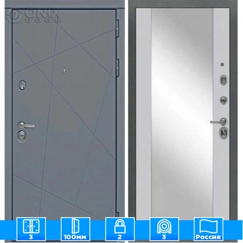 Входная дверь Мираж 121675 Серый/Серый