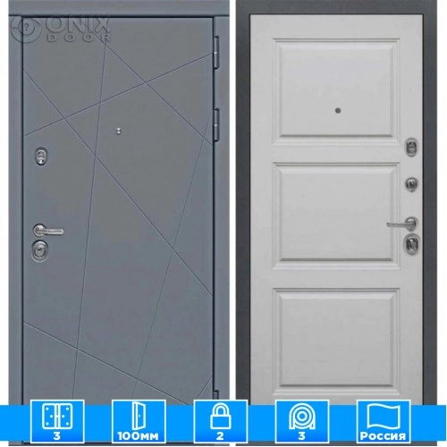 Входная дверь Мираж 121681 Серый/Серый